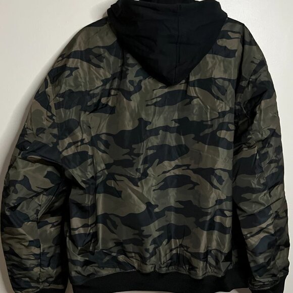 Aerpostale Camo Hooded Bomber Jacket Camo Hooded Bomber Size XL - Picture 7 of 9